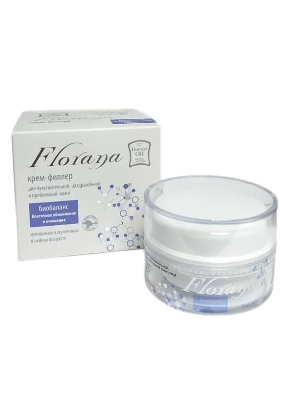 Крем-филлер для клеточного обновления и очищения чувствительной, раздраженной и проблемной кожи «Florana» - Биобаланс